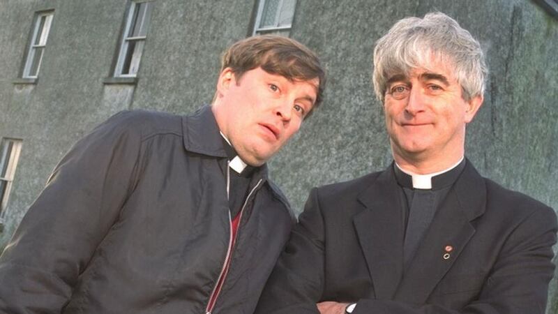 Craggy Island: Dermot Morgan with Ardal O’Hanlon in Father Ted. Photograph: Channel 4