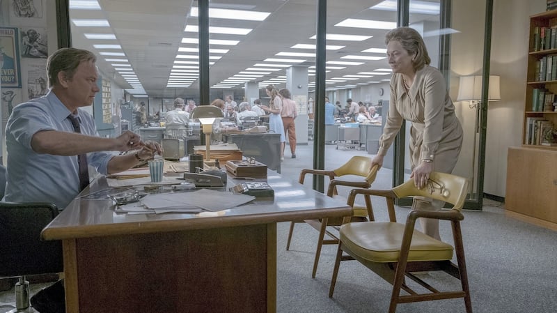 Tom Hanks (as Ben Bradlee) and Meryl Streep (as Kay Graham) star in 'The Post'. Photograph: Niko Tavernise/20th Century Fox