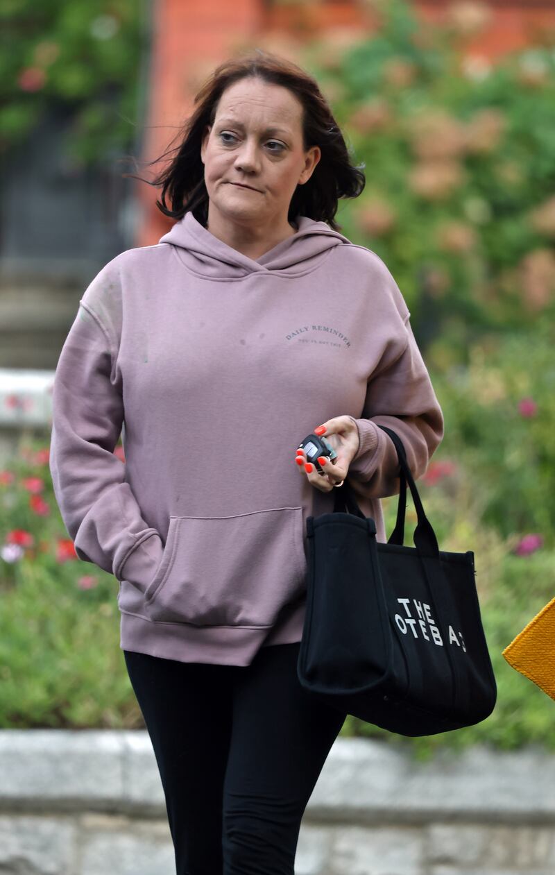 Nina Mahon, mother of the late Oliver Forde (6) pictured leaving the Dublin District Coroner's Court Photograph: Collins Dublin