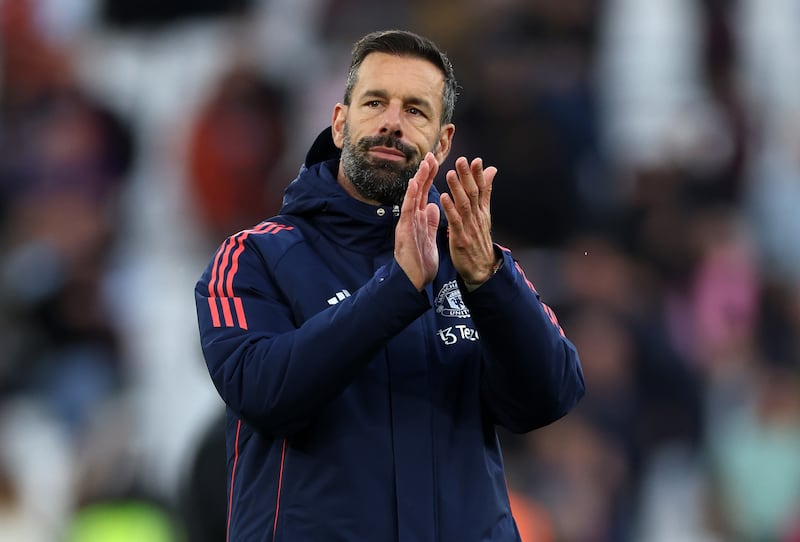 Manchester United assistant manager Ruud van Nistelrooy will take charge of the team on an interim basis. Photograph: Eddie Keogh/Getty Images