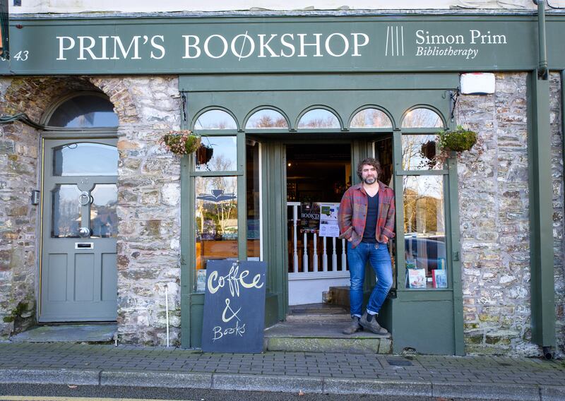 Simon Prim, owner of Prim’s Bookshop Cafe and Sherry Bar in Kinsale. Photograph: John Allen