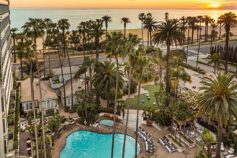 ‘I want to sit by the pool in the Fairmont Miramar in Santa Monica.’ Photograph: Lisa Romerein/Fairmont Hotel