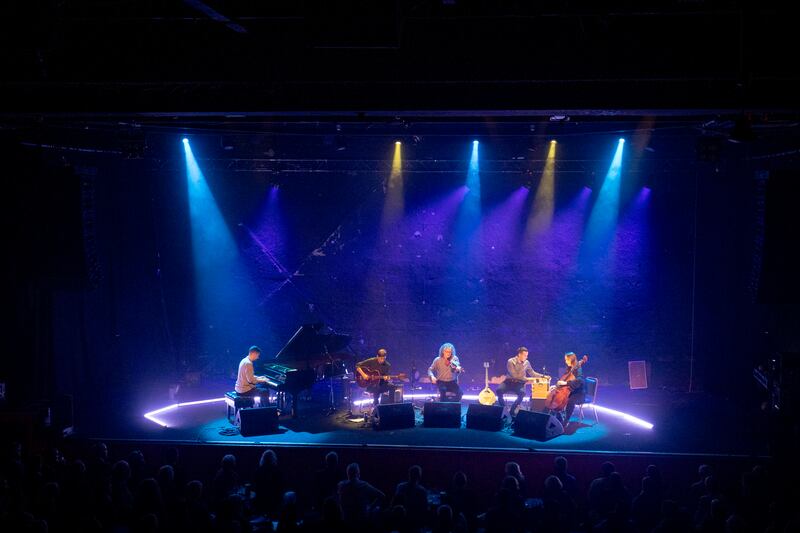 Martin Hayes and The Common Ground Ensemble perfoming at Vicar Street, Dublin. Photograph: Tom Honan for The Irish Times