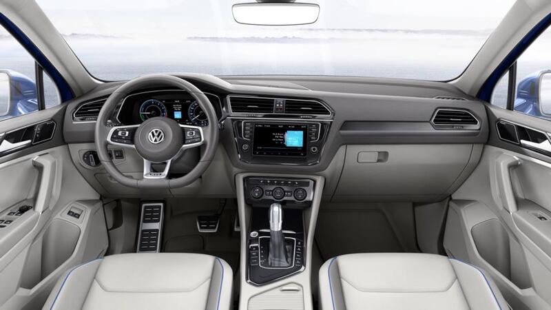 Interior of the new VW Tiguan: very similar to the recently launched Passat