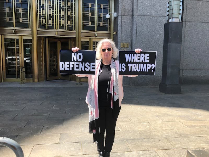 Jennifer Fisher outside the court in New York