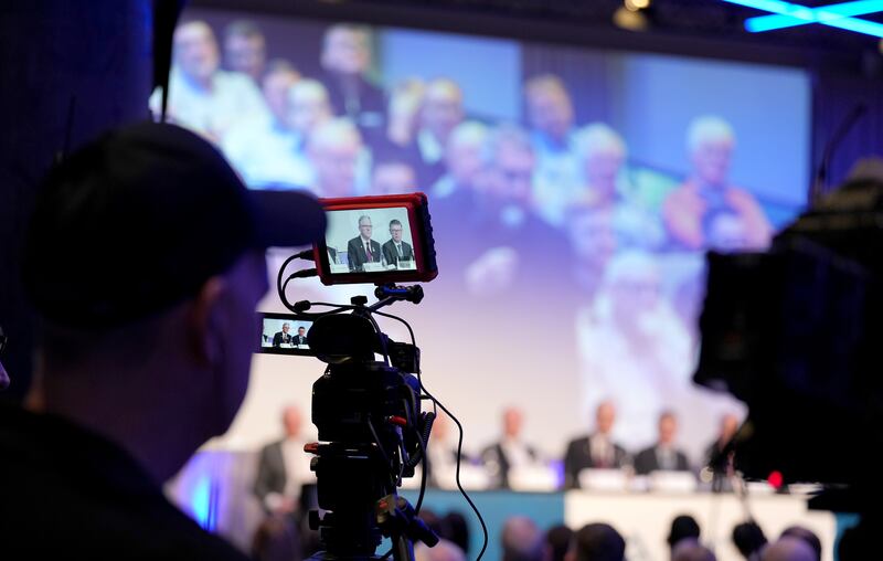 Jarlath Burns at the GAA Special Congress. His appointment of a top team for the Football Review Committee was a clear statement of intent. Photograph: James Lawlor/Inpho 