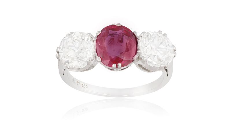 Burmese ruby and diamond ring (Lot 194 €10,000-€13,000)