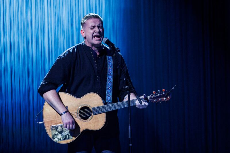 Damien Dempsey performing at Ireland 100: An Old Song Resung. Photograph: Andres Poveda