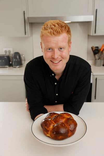 Mark Moriarty's brioche garlic bread in his kitchen. Photograph: Alan Betson