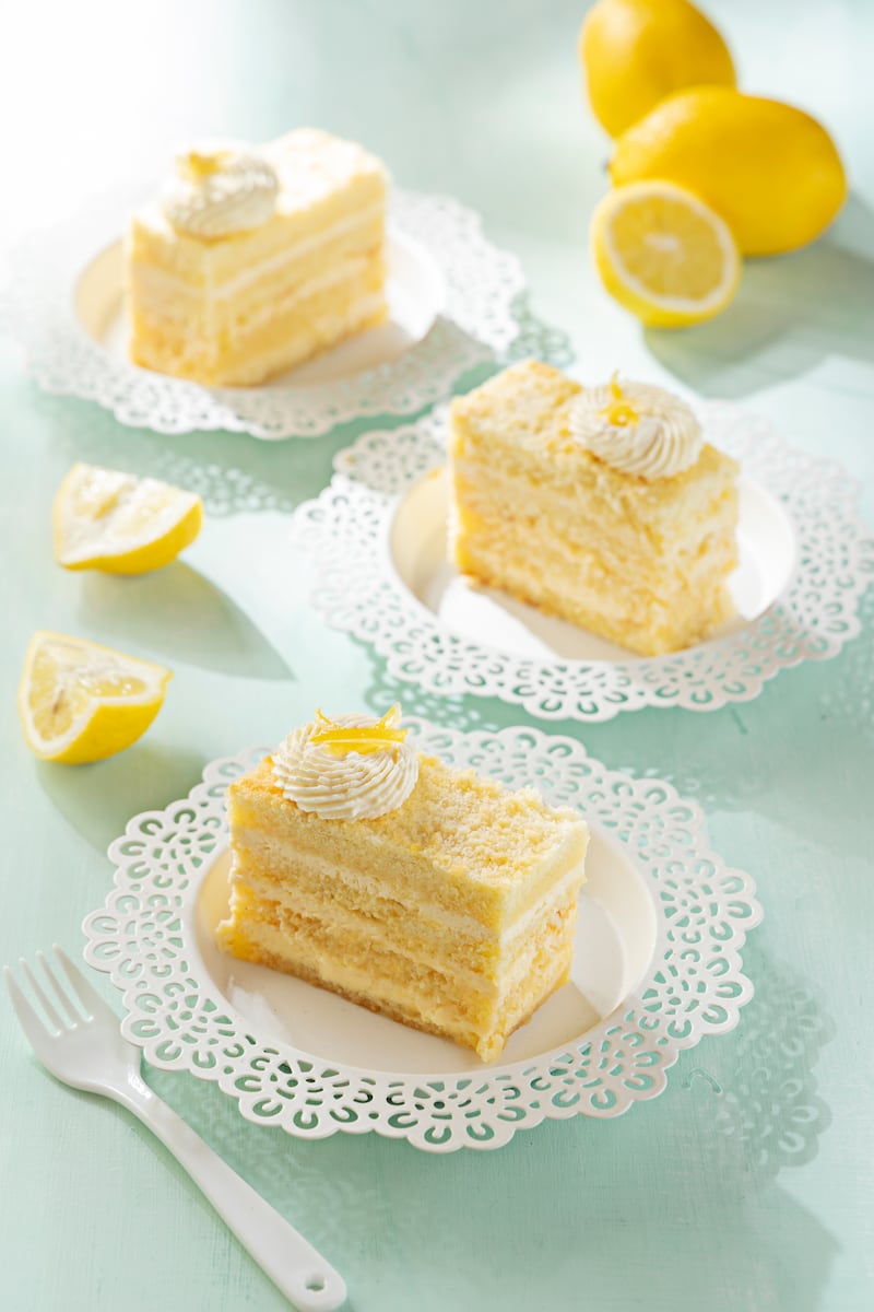 Lemon tiramisu gateau. Photograph: Harry Weir