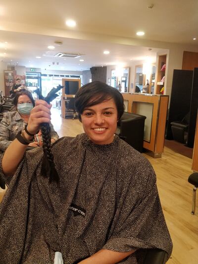 Vanessa Hullon donated her hair to the Rapunzel foundation.