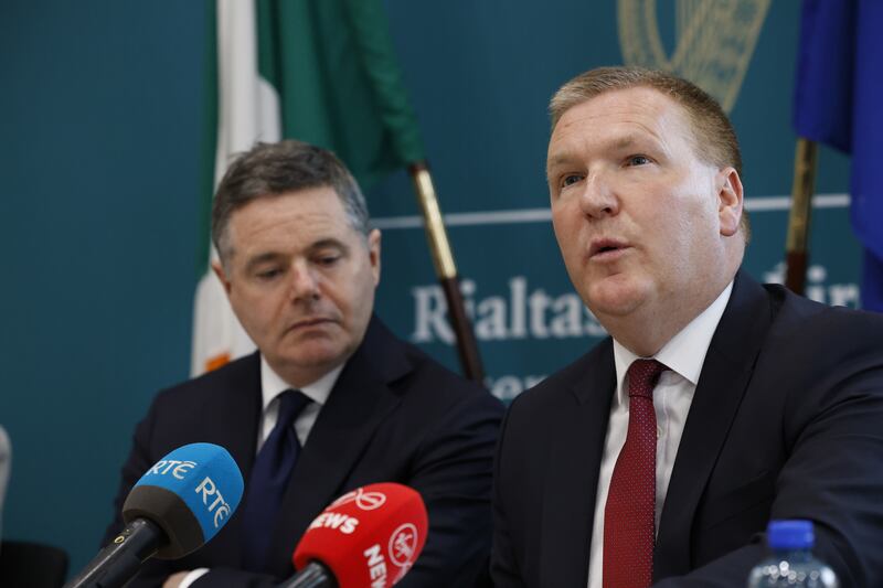 Minister for Public Expenditure Paschal Donohoe and Minister for Finance Michael McGrath will try to resist at least some of the pressure to hike spending in the budget. Photograph: Nick Bradshaw