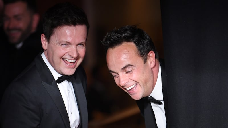 Declan Donnelly and Anthony McPartlin at the TV Baftas. Photograph:   Neil Hall/EPA