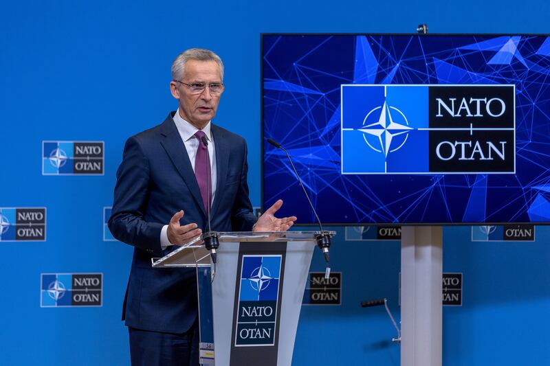 Nato secretary general Jens Stoltenberg: 'We know that what Ukraine can achieve at the negotiating table is totally dependent on its strength on the battlefield.'  Photograph: Omar Havana/Getty Images