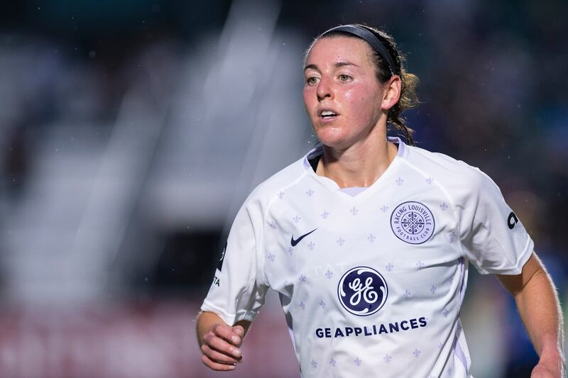 Erin Simon in action for Racing Louisville FC in May, 2021. Photograph: Lewis Gettier/ISI Photos/Getty Images