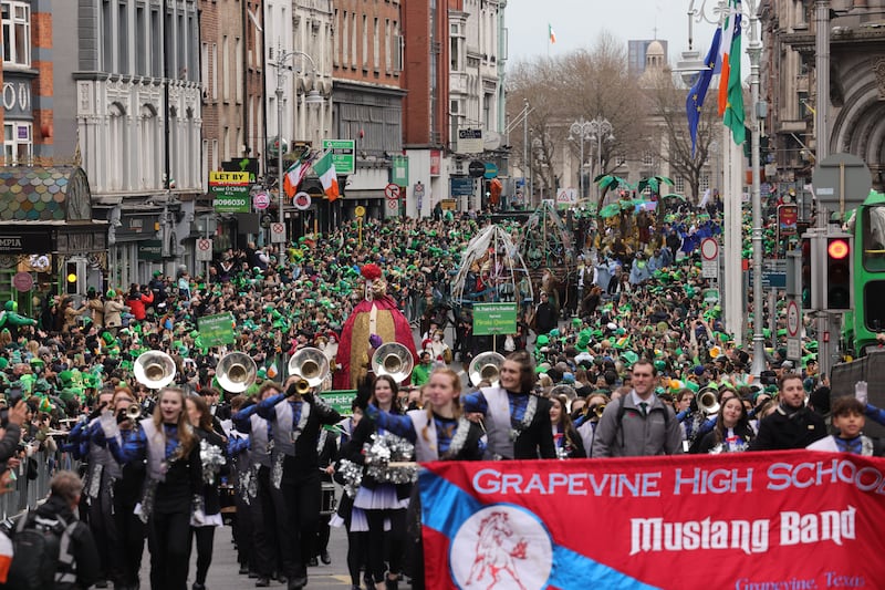 17/03/2025 - NEWS - The St Patricks Day Festival Parade under way through the main streets of Dublin.  Photograph: Alan Betson / The Irish Times

