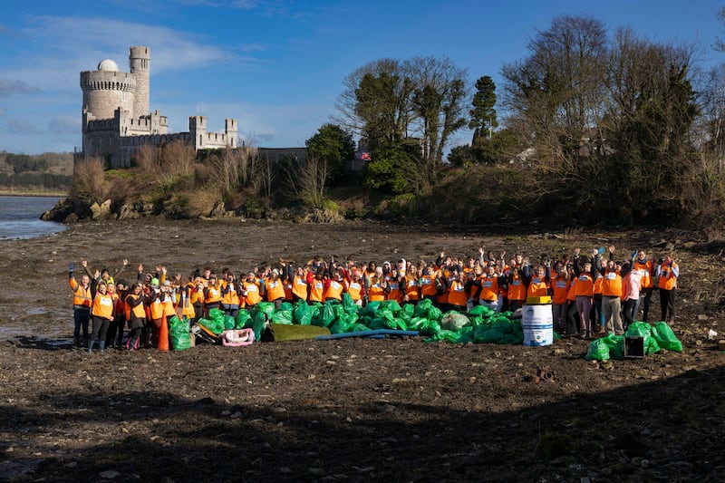 Clean Coasts Ballynamona hosted a beach clean at Blackrock Castle for World Ocean Day in Co Cork. Photograph: Cathal Noonan