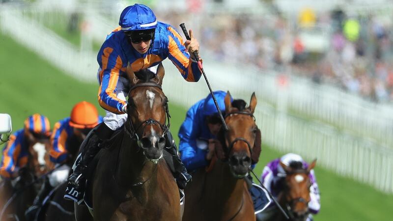 Donnacha O’Brien riding Forever Together wins the Investec Oaks at Epsom Downs last Friday. Photograph: Warren Little/Getty Images