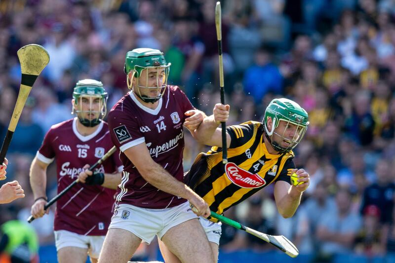 Galway’s Brian Concannon with Tommy Walsh of Kilkenny during last year's Leinster final which Galway lost to a goal in the dying seconds. Photograph: Morgan Treacy/Inpho 