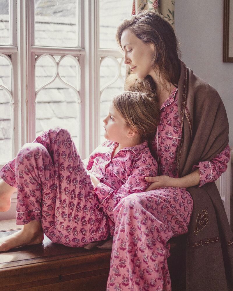 Matching pyjamas in handblocked Indian cotton, €42 for children and €62 for women, from Under A Star