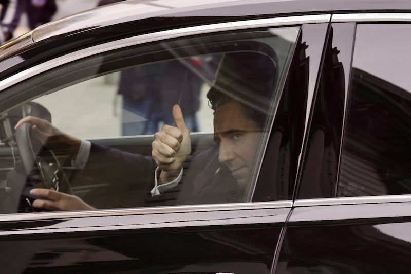 Taoiseach Simon Harris arrives at Government Buildings on Friday. Photogrpah: Alan Betson/The Irish Times