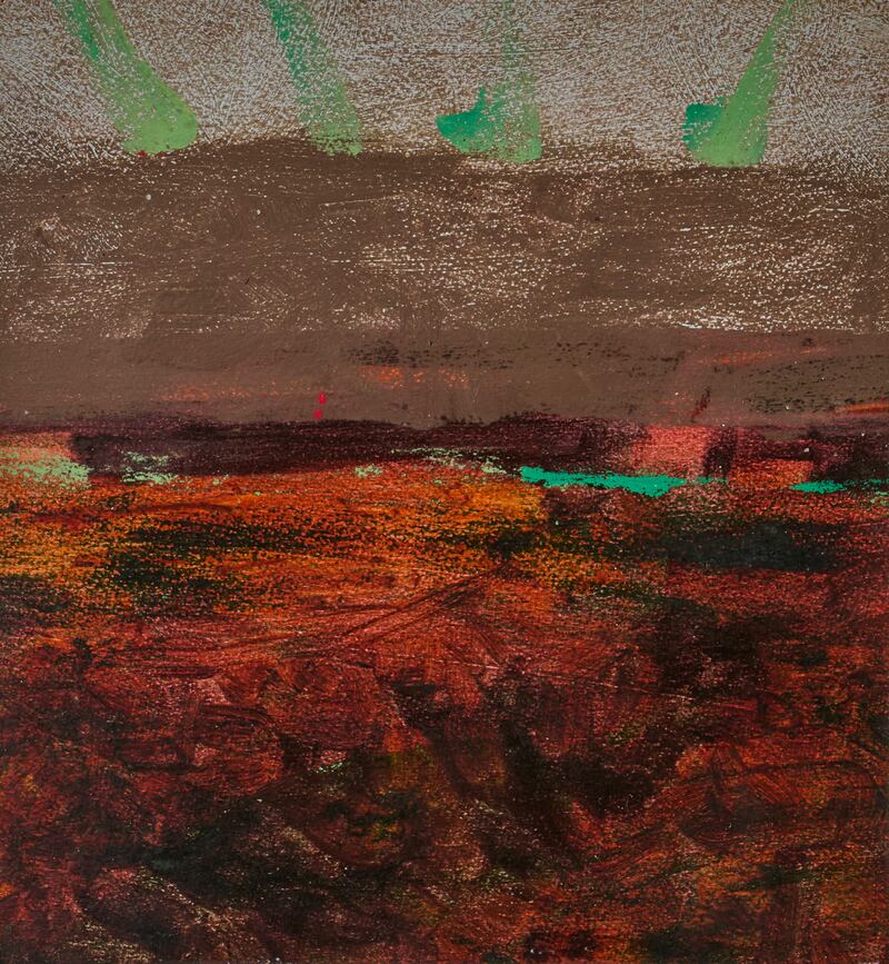 The Red Bogs by Camille Souter (€3,000-€5,000), on the market for the first time at deVeres' Irish art auction