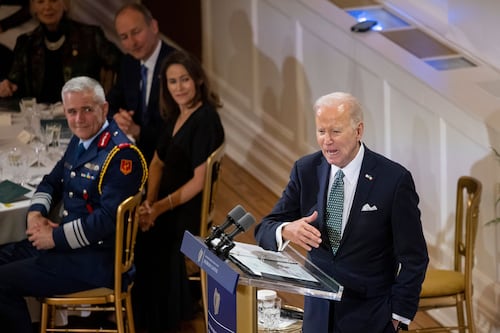 Biden attends banquet dinner at Dublin Castle after Oireachtas address