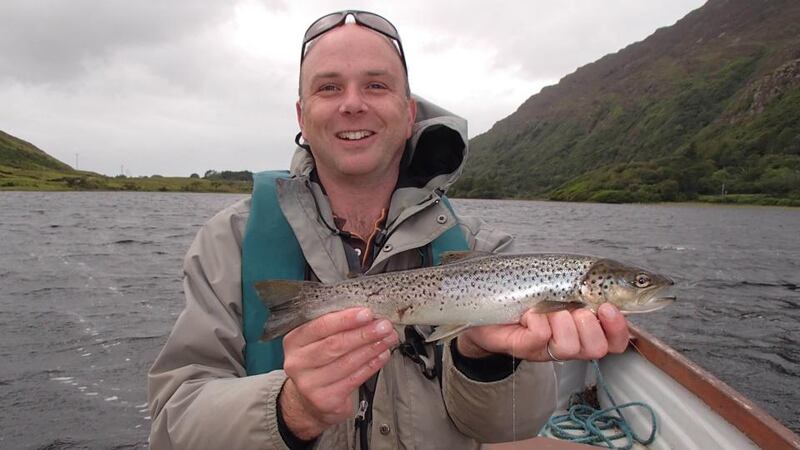 Neil Spellacy with a decent Kylemore sea trout