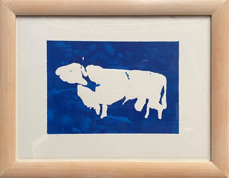 Louis le Brocquy, The Táin, Bull of Cuailnge signed lithograph €2,000-€3,000, Hegarty’s