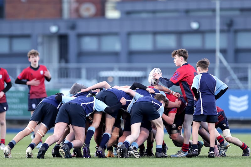 The prime example of how hard law reformists have to work inside World Rugby can be seen in the simple law change at scrums which now requires the defending scrumhalf to remain level with his team's front rowers. Photograph: Laszlo Geczo/Inpho