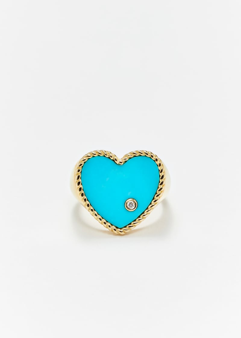 9ct gold Chevalie Çre Coeur Turquoise Or Jaune signet ring, €1,080 by Yvonne Léon at Weirs