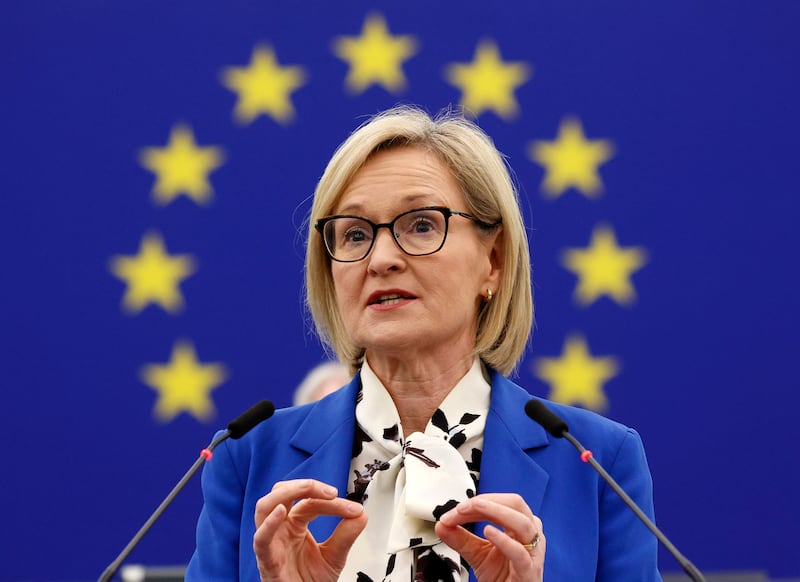 European commissioner Mairead McGuinness could run again for the European Parliament in 2024 if she has to give up her Commission role. Photograph: Julien Warnand/Shutterstock/EPA-EFE