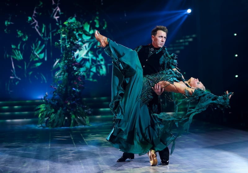 Singer Mickey Joe Harte with dance partnerDaniela Roze during Dancing with the Stars. Photograph: Kyran O’Brien/kobpix 
NO FEE FOR REPRO (during the Show season Fee applies after that.)