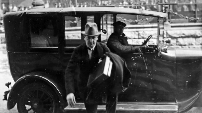 Michael Collins at Earlsfort Terrace on January 1st, 1922. Photograph: Independent News And Media/Getty