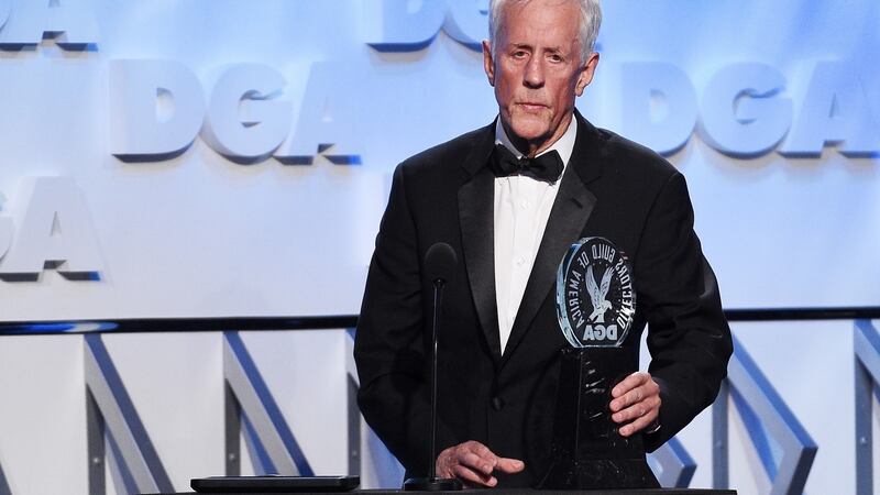 Michael Apted accepts Honorary Lifetime Member Award onstage during the 70th Annual Directors Guild Of America Awards in  California in 2018. Photograph: Kevork Djansezian/Getty Images for DGA