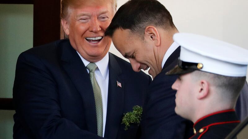 US president Donald Trump  meets Taoiseach Leo Varadkar at the White House in Washington. Photograph: Reuters/Jonathan Ernst