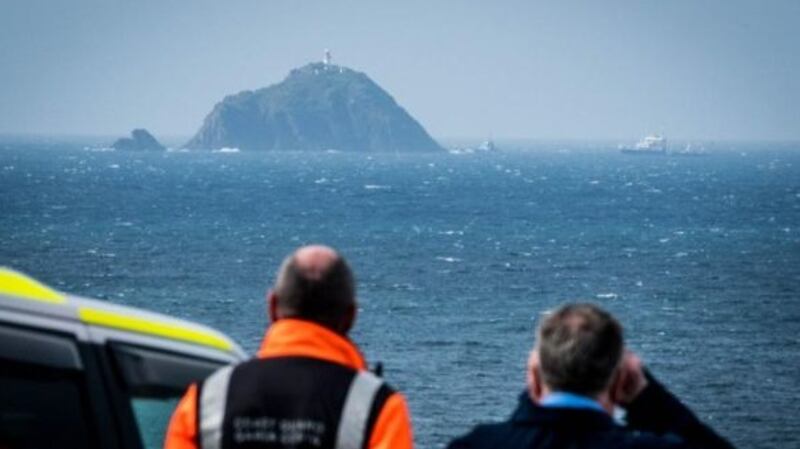 Crash site: coastguards watch the wreckage-recovery operation in Co Mayo. File Photograph: Keith Heneghan/Phocus