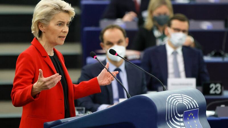 European Commission president Ursula von der Leyen. Photograph: Ronald Wittek via AP