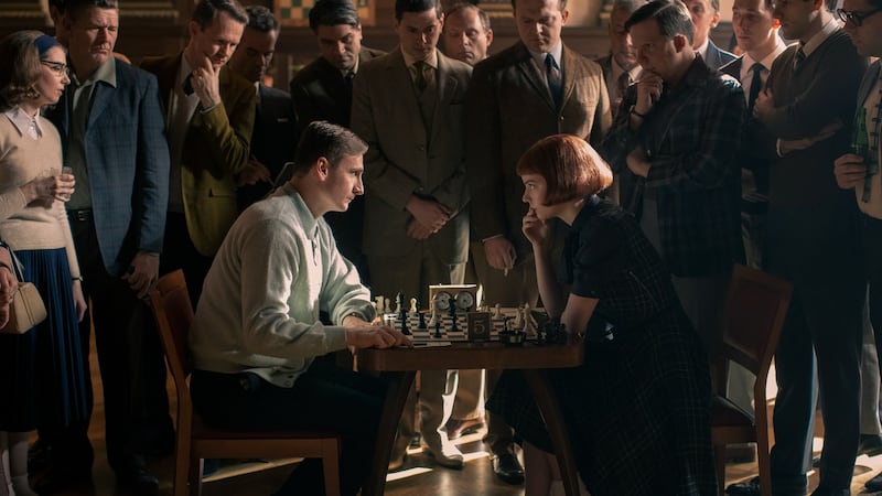 The Queen’s Gambit follows a young woman who discovers a talent for chess. Photograph: Phil Bray/Netflix