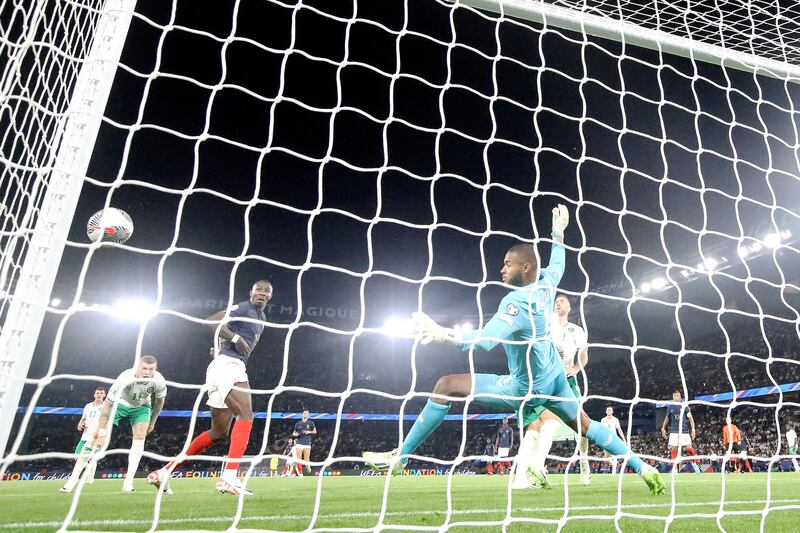 Ireland goalkeeper Gavin Bazunu during the game. Photograph: Laszlo Geczo/Inpho