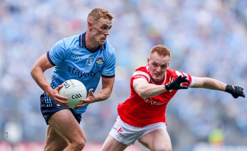 Dublin's Paul Mannion in action against Louth's Donal McKenny in this year's Leinster Senior Football Final. Photograph: Tom Maher/Inpho