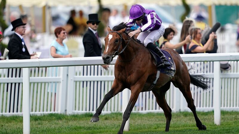 Ryan Moore riding Japan to win the King Edward VII Stakes on day four of Royal Ascot. Photograph: Alan Crowhurst/Getty Images for Ascot Racecourse