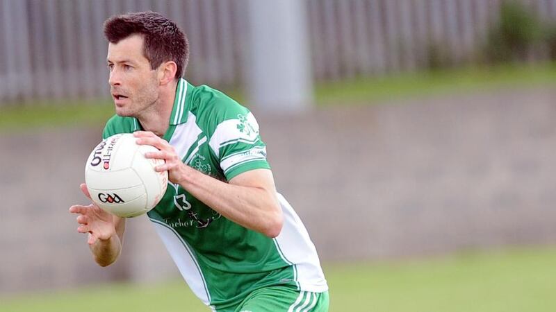 Eamon Carroll playing for his club St Pats Co Louth last  Sunday. Photograph: Arthur Quinlan