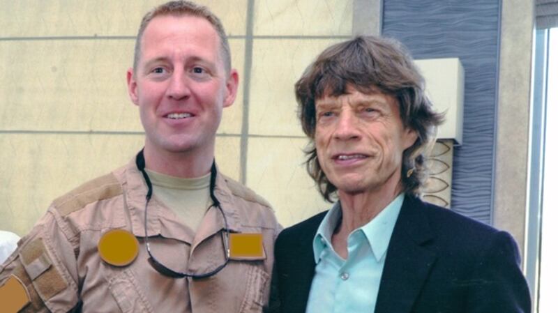 Dave McInerney with Rolling Stones frontman Mick Jagger