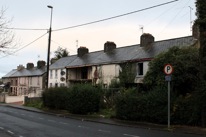 Colbert Terrace in Abbeyfeale in January 2023 when it was blighted by dereliction and nine out of the 12 properties were vacant