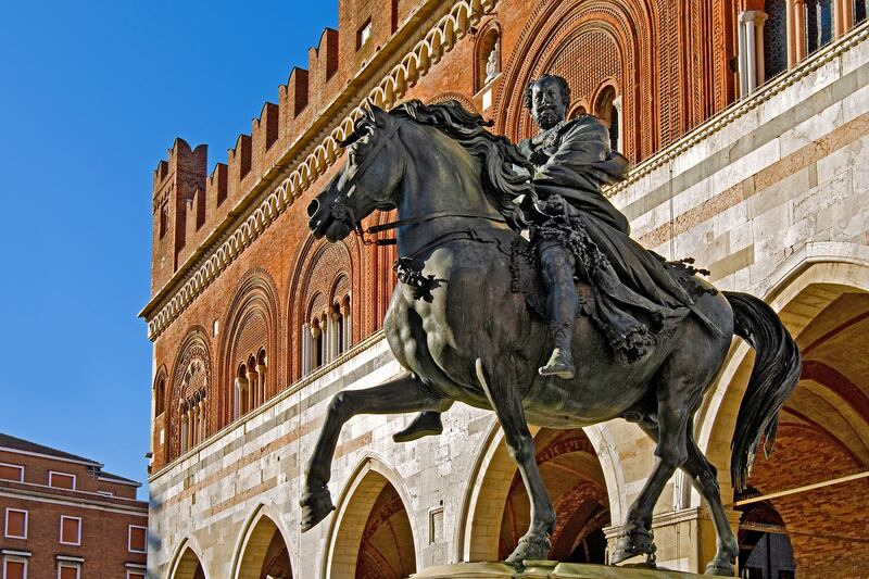 Francesco Mochi Statue in Piazza dei Cavalli in Piacenza. Photograph: Olaf Protze/McPhoto/Ullstein Bild/Getty Images