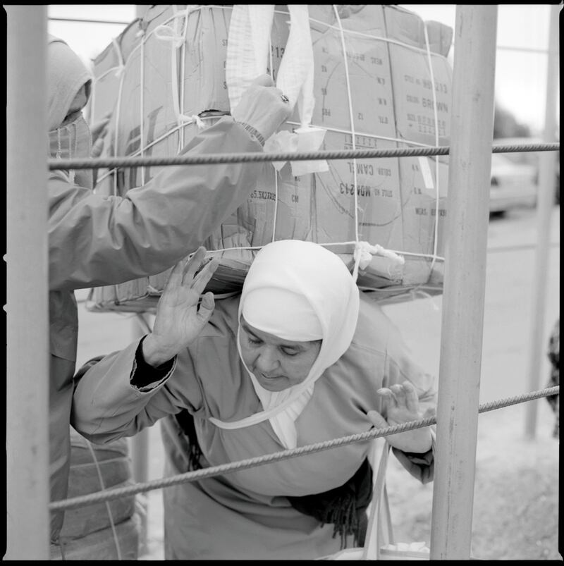 Women are used by smugglers to carry bundles across the border of up to 80kg.