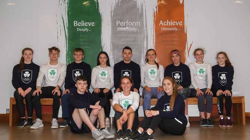 Members of the Irish Youth Olympic at the Irish Institute of Sport in Abbotstown, Dublin. Photograph:  Eóin Noonan/Sportsfile