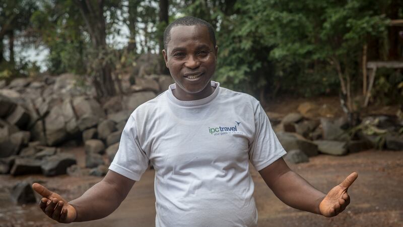 Osman Kamara, a tour guide with Freetown-headquartered IPC Travel, said he would strongly encourage Irish people to visit Dublin. Photograph: Sally Hayden