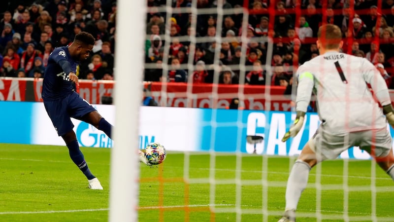 Ryan Sessegnon scores for Tottenham Hotspur against Bayern Munich. Photograph: Odd Andersen/Getty/AFP